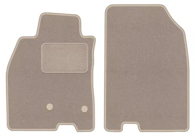 Image de Tapis avant en moquette pour Renault Megane III 2008-2015 (à hayon/coupé/break) – 2 pièces, beiges, sur mesure – Wielganizator LUX