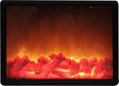 Image de Lanterne de cheminée décorative - Lampe LED avec effet de flamme - 1 pièce - 30 x 21 x 7,8 cm