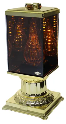 Zdjęcie produktu dla Znicz GLASS 3D metaliczny - grube szkło - złoty