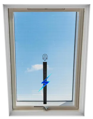 Immagine prodotto di Zanzariera per finestre a tetto, protezione dagli insetti con chiusura magnetica, 100x130 cm, bianca
