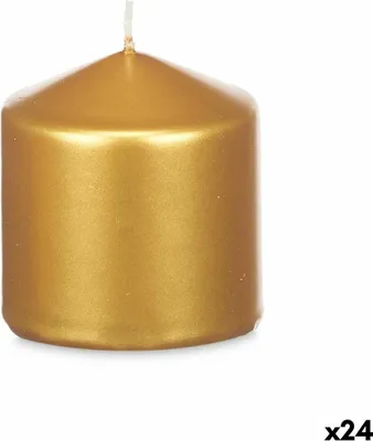 Obrázek produktu pro Zlatá svíčka 7 x 7,5 x 7 cm (24 kusů)