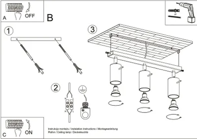 Obrázek produktu pro Stropní svítidlo RING 3 šedé