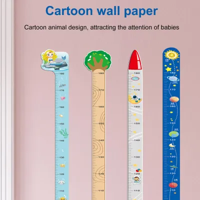 Produktbild von Wachstumstabelle für Kinder – Wandaufkleber für Kinderzimmer, Babyzimmer, Schlafzimmer, Baby bis Erwachsene, Jungen, Mädchen, Größenmesslineal, Cartoon-Dekoration, Aufkleber F