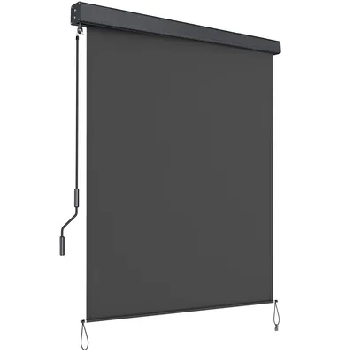 Obrázok produktu pre SONGMICS Bočná markíza z hliníka, vertikálna markíza, 2,5 x 1,4 m, bez potreby vŕtania, výsuvná