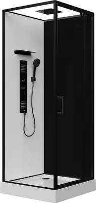 Produktbild von Duschkabine mit Hydromassage - Beidseitige Installation - 80 x 80 x 215 cm - FOMIRA