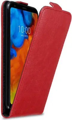 Produktbild von Cadorabo Hülle für LG Q STYLUS Schutz Hülle in Rot Flip Etui Handyhülle Case Cover