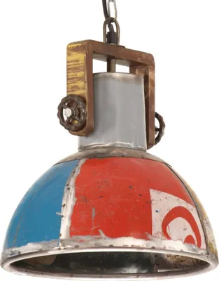 Zdjęcie produktu dla Lampa wisząca w stylu industrialnym 25 W wielokolorowa okrągła 30 cm E27