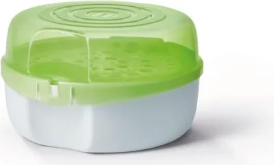 Produktbild von MAM Mikrowellen-Sterilisator, einfache Sterilisation für Babyflaschen, Schnuller und Sauger, Grün