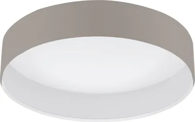 Produktbild von EGLO LED Deckenlampe Pasteri, 1 flammige Textil Deckenleuchte, Material: Stahl, Stoff, Kunststoff, Farbe: Taupe, weiß, Ø: 32 cm