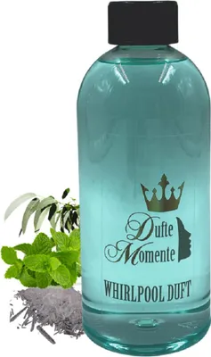 Produktbild von Dufte Momente | Whirlpool Duft 500ml | Eisminze (Eukalyptus, Menthol, Minze) | mit naturreinen und natürlichen ätherischen Ölen | kein Schaum | vegan