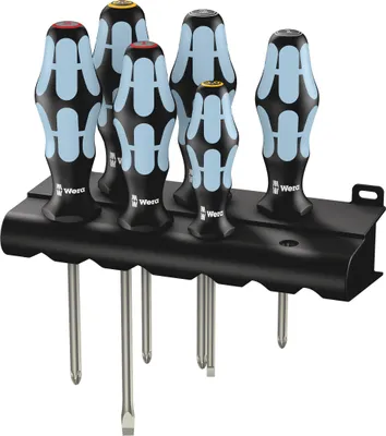 Zdjęcie produktu dla Wera 05032063001 Wera 3334/3350/3355/6 Schrauben- drehersatz, Edelstahl + Rack
