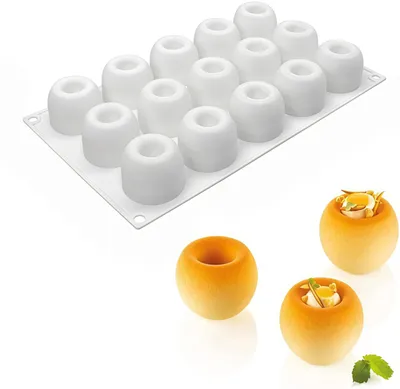 Silikon-Mousse-Kuchenform, 15 Mulden, 29,5 x 17,1 cm