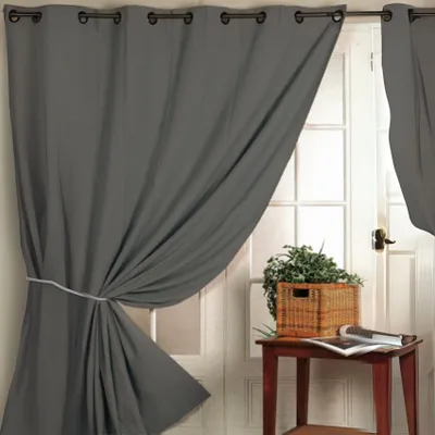 Verdunkelungsvorhang 240 x 260 cm, anthrazit, Polyester, Ösen