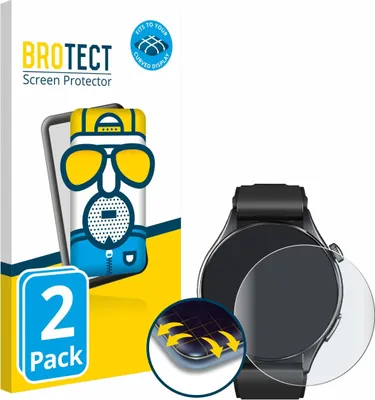 Produktbild von 2x BROTECT Fullscreen Schutzfolie für Marsyu Smartwatch 1.56" Displayschutz Folie Fullcover Matt Entspiegelungsfolie