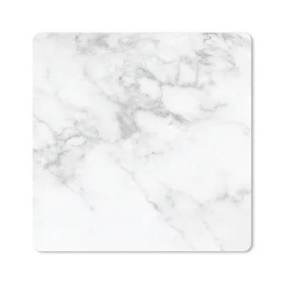 Produktbild von MuchoWow® Mauspad Mousepad Marmor - Weiß - Grau - Luxus - Marmoroptik - Stein 20x20 cm - Mousepads - Maus Mat - Pad - Mausunterlage - Desk Mat - Bureauartikeln