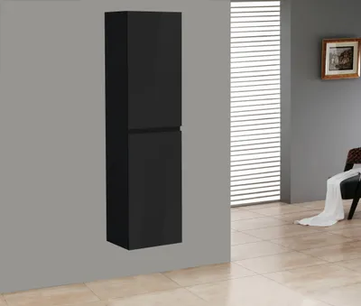Produktbild von Badmöbel Seitenschrank SWIFT in hochglanz-schwarz