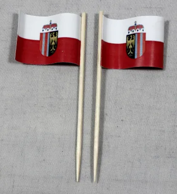 Produktbild von Party-Picker Flagge Oberösterreich Papierfähnchen in Spitzenqualität 25 Stück Beutel