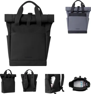Produktbild von Kikkaboo Wickeltasche Cerise Rucksack Reißverschluss wasserfest Wickelunterlage schwarz