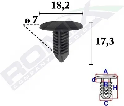 Immagine prodotto di 10x ROMIX C70357 Clip decorativa / protettiva per modanatura