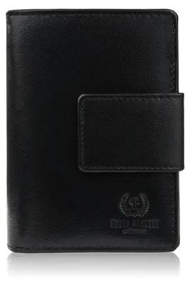Produktbild von Schwarze Damengeldbörse aus Leder mit RFID-Sicherheit Paolo Peruzzi AL-04-BL