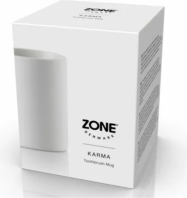 Obrázek produktu pro Zone Denmark Karma, Volně stojící držák na zubní kartáček, Kameninové nádobí, Bílá, Stůl, 76 mm, 7 mm