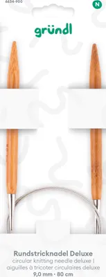 Produktbild von Gründl Deluxe Rundstricknadel, 80 cm Stärke 9