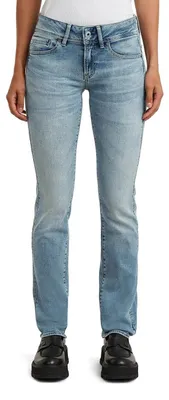 Productafbeelding van G-STAR dames jeans, model Midge Saddle Straight, blauw, maat 29W x 28L