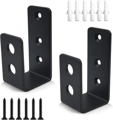 Produktbild von Schlösser Flip Klink Hasp für Tür, Fenster, Schrank und Garten aus Edelstahl, weiß mit Schrauben.