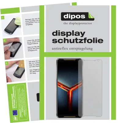Produktbild von 2x Schutzfolie für Asus ROG Phone 2 matt Displayschutzfolie Folie Display Schutz dipos