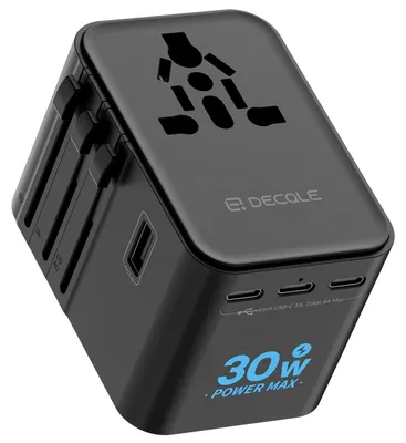 Productafbeelding van Reisadapter Wereldwijd, Universele Reisstekker met 3 USB-C & 2 USB-A