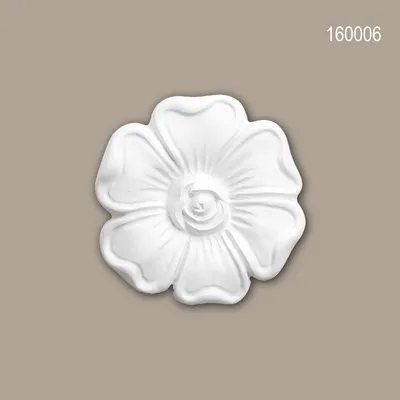Produktbild von PROFHOME 160006 Rosette dekoratives Element Stuckeinrichtungs aus Polyurethan Ø 6 cm