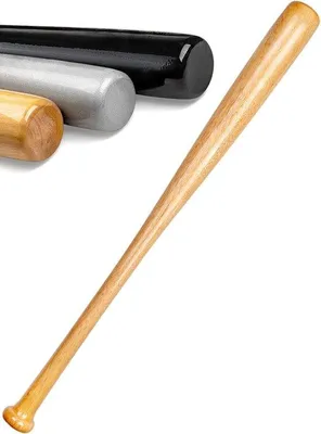 Produktbild von Famanu Baseballschläger aus massivem Holz - umweltfreundlich - 76 cm - Holzfarbe