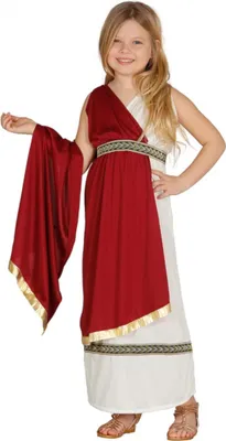 Image de robe romaine antique Tiberia pour enfants, taille:110/116
