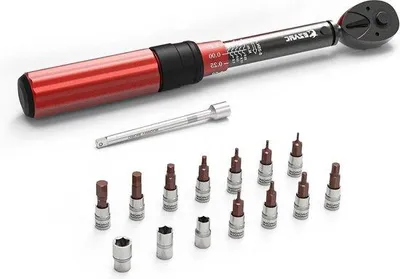 Obrázek produktu pro 1/4" momentový klíč 5–25 Nm pro jízdní kola a motocykly s prodloužením a hlavou s ozubeným kolem o 72 zubech