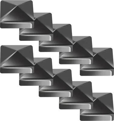 Image de TolleTour 10x Chapeau de poteau Pyramide 71x71mm Chapeau pour poteau décoratif noir