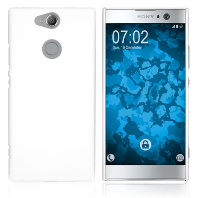 Produktbild von PhoneNatic Case kompatibel mit Sony Xperia XA2 - Hülle weiß gummiert Hard-case Cover