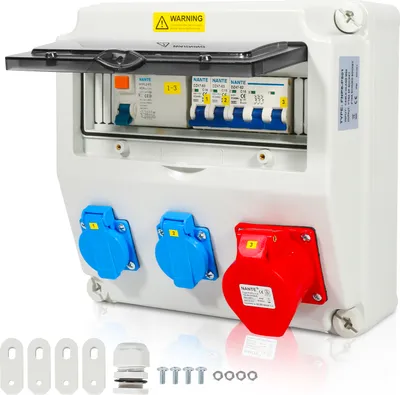 Immagine prodotto di Distributore di corrente Jopassy distributore di corrente da cantiere distributore a parete presa di corrente CEE IP44 per cantiere 1X16A 2x230V CON LS+FI