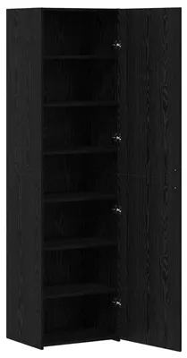 Image de Haut Armoire 2 pcs Chêne noir 50 x 42,5 x 185 cm