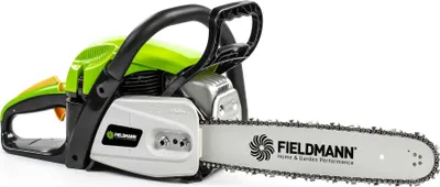A FIELDMANN chainsaw is shown against a white background.