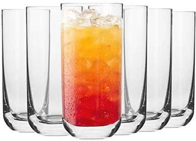 Productafbeelding van Water Sap Drinkglazen - Hoge Glazen - Dranken Serveren - Loodvrij Kristalglas - Set van 6 - Transparant