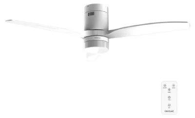 Obrázek produktu pro Stropní ventilátor Cecotec s osvětlením EnergySilence Aero 4600 Arctic White&White. DC motor 38 W, LED osvětlení 18 W, 132 cm
