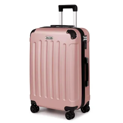 Produktbild von Hartschalen-Trolley Hartschalen-Koffer Trolley Rollkoffer Reisekoffer Handgepäck 4 Rollen, Trolley Rollkoffer Reisekoffer, Zahlenschloss (Rosa Gold)