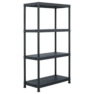 Zdjęcie produktu dla vidaXL Półki do przechowywania 5 szt. czarne 60 x 30 x 138 cm plastikowe