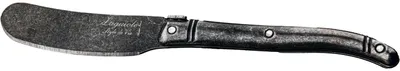 Produktbild von MONTARGO Laguiole Premium Line Buttermesser schwarz stonewash 4-tlg