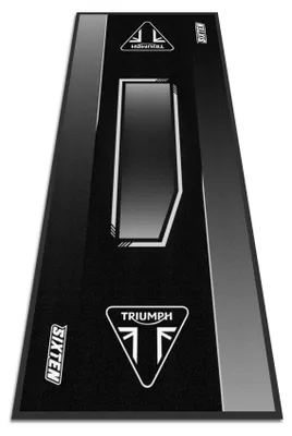 Imagen del producto de Alfombra para motocicletas Triumph, marca SIXTEN, dimensiones 95x240 cm