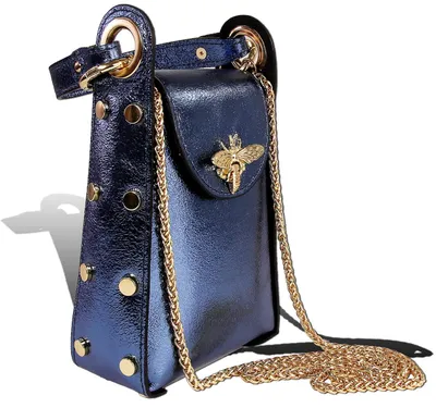 Image de Toscanto Tasche blau metallic Leder D2OTTM802UM