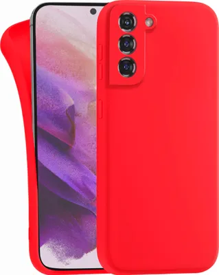 Produktbild von Hülle für Samsung Galaxy S21 - Handyhülle mit Kameraschutz Cover aus Silikon in Rot