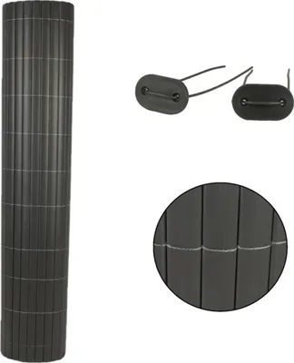 Produktbild von Top Multishop GmbH Sichtschutzmatte PVC anthrazit 1,0m x 4m für Balkon und Zaun – Windschutz, wetterfest & langlebig, pflegeleicht, einfacher Aufbau, inkl. Befestigungsset