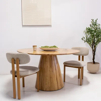 Produktbild von Esstisch Rund - Akazienholz - Natur - Ø130cm - Tisch Pim - Giga Meubel