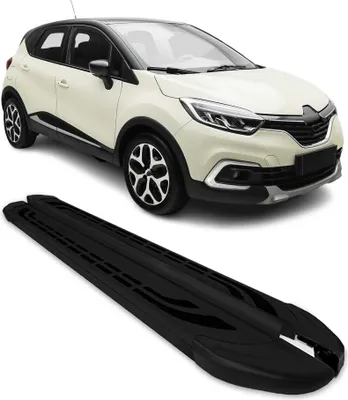 Image de Marchepieds Latéraux pédale pour Renault Captur 2013-2024 Aluminium Noir 2Pcs
